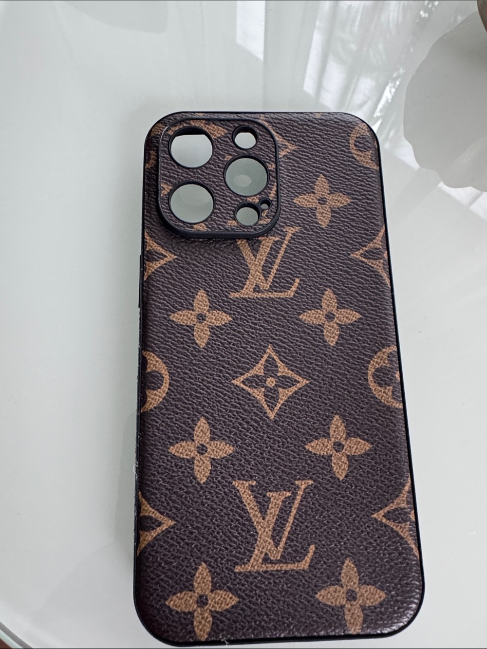 Pro Max 15 Designer-Style Brown Monogram Phone Case - Fits Modern Smartphones